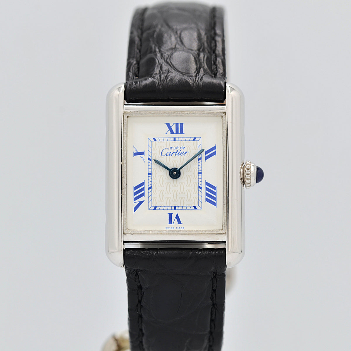 Cartier】カルティエ マストタンクSM 後期型 飛びローマ 純正Dバックル付き