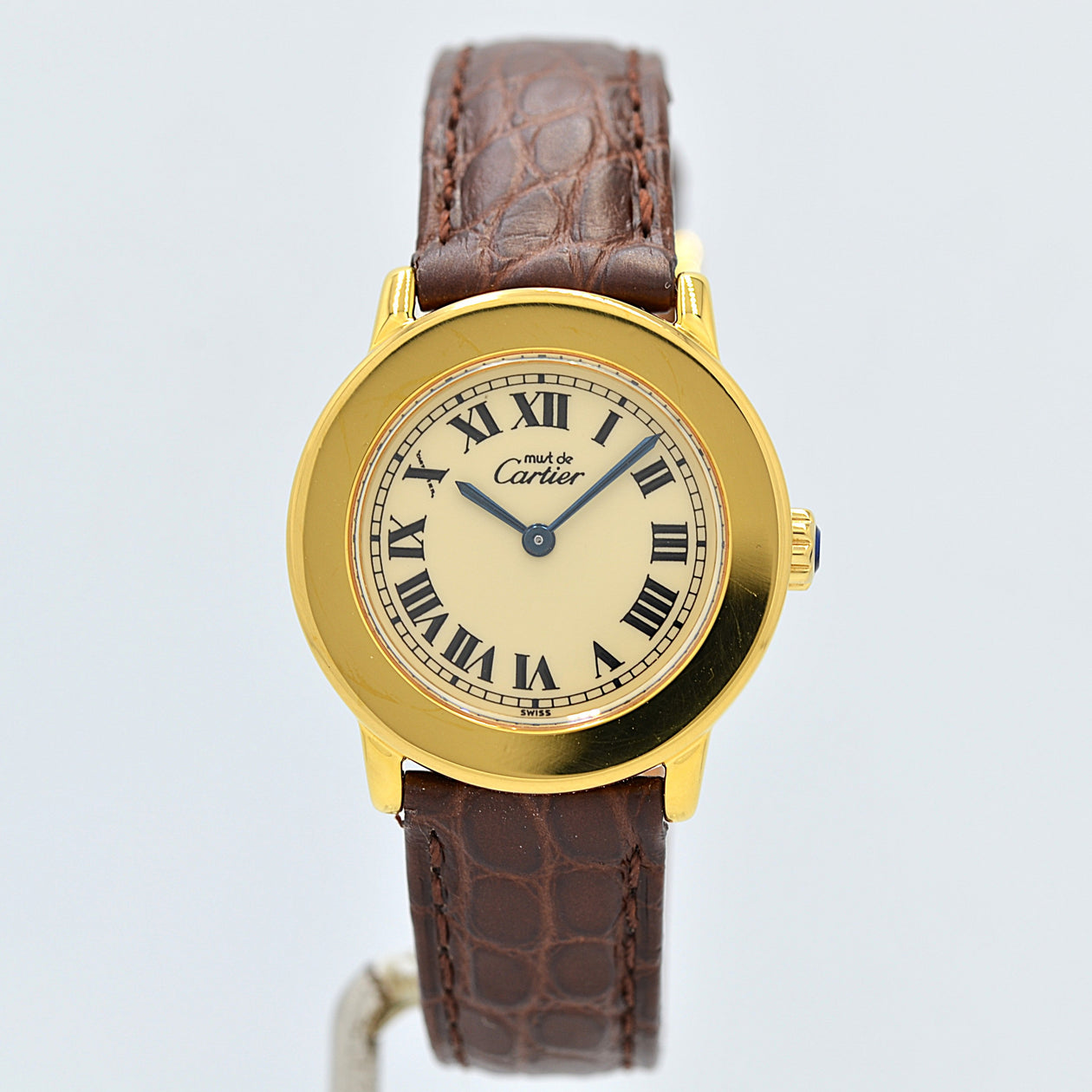 Cartier】カルティエ マストロンドSMアイボリーローマ 純正尾錠付き 