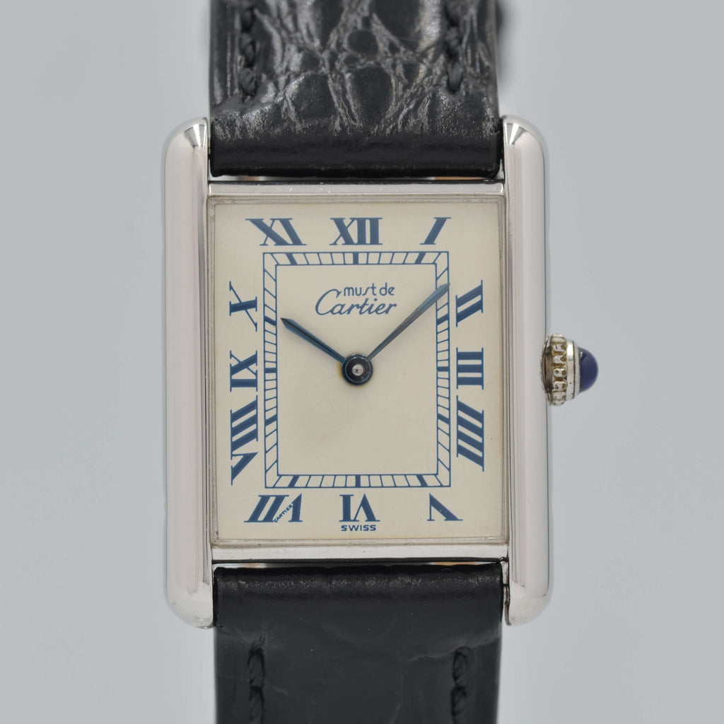 【数量は多】 Cartier】カルティエ マストタンク 純正尾錠付き LMシルバーQZ アクセサリー