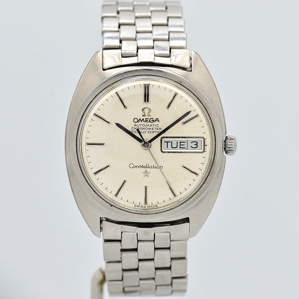 OMEGA】オメガ コンステレーションデイデイト Cライン Silver bark dial