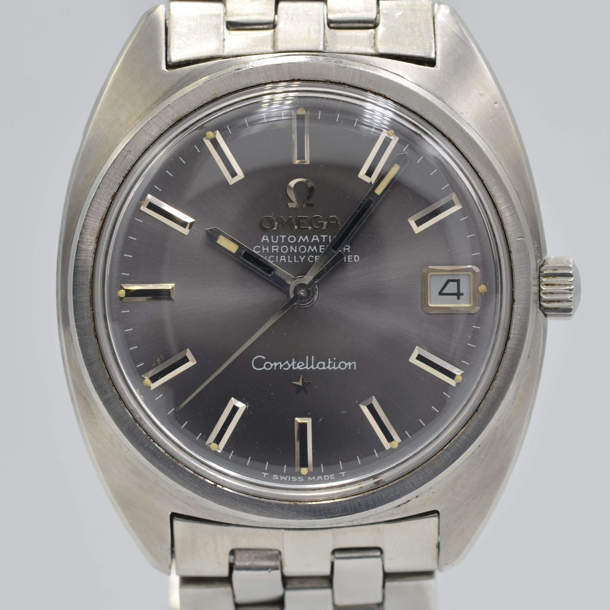 OMEGA】オメガコンステレーションデイトCライン Greydial 純正ボックス付き