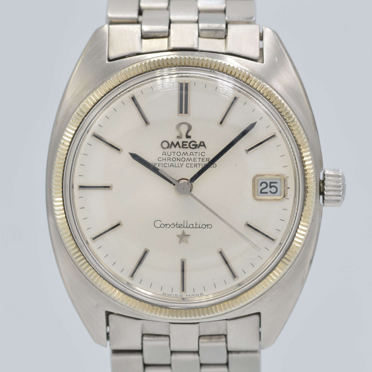 OMEGA】オメガコンステレーションデイトCラインWGベゼル Silverdial 