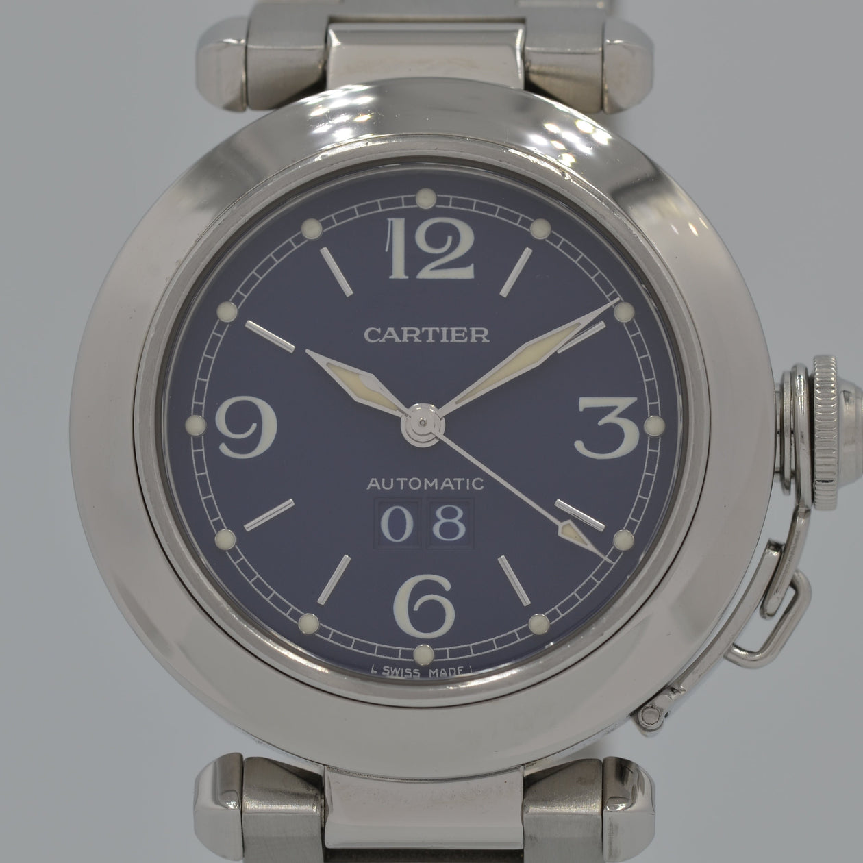 Cartier】カルティエパシャC35 ビッグデイトNavy 