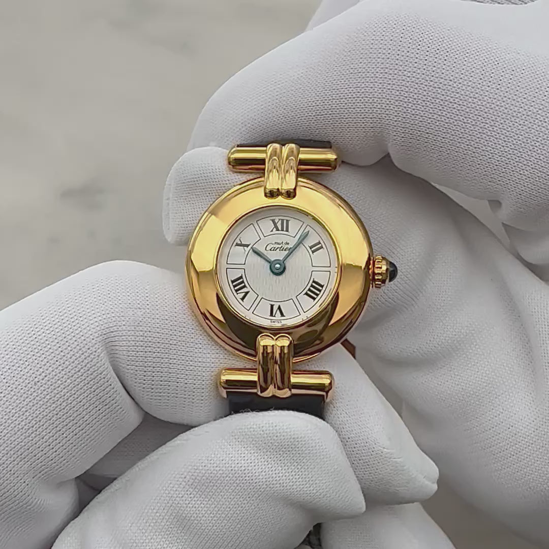 [Cartier] Cartier Must Colisee GP Flying Roman numerals with genuine D-buckle