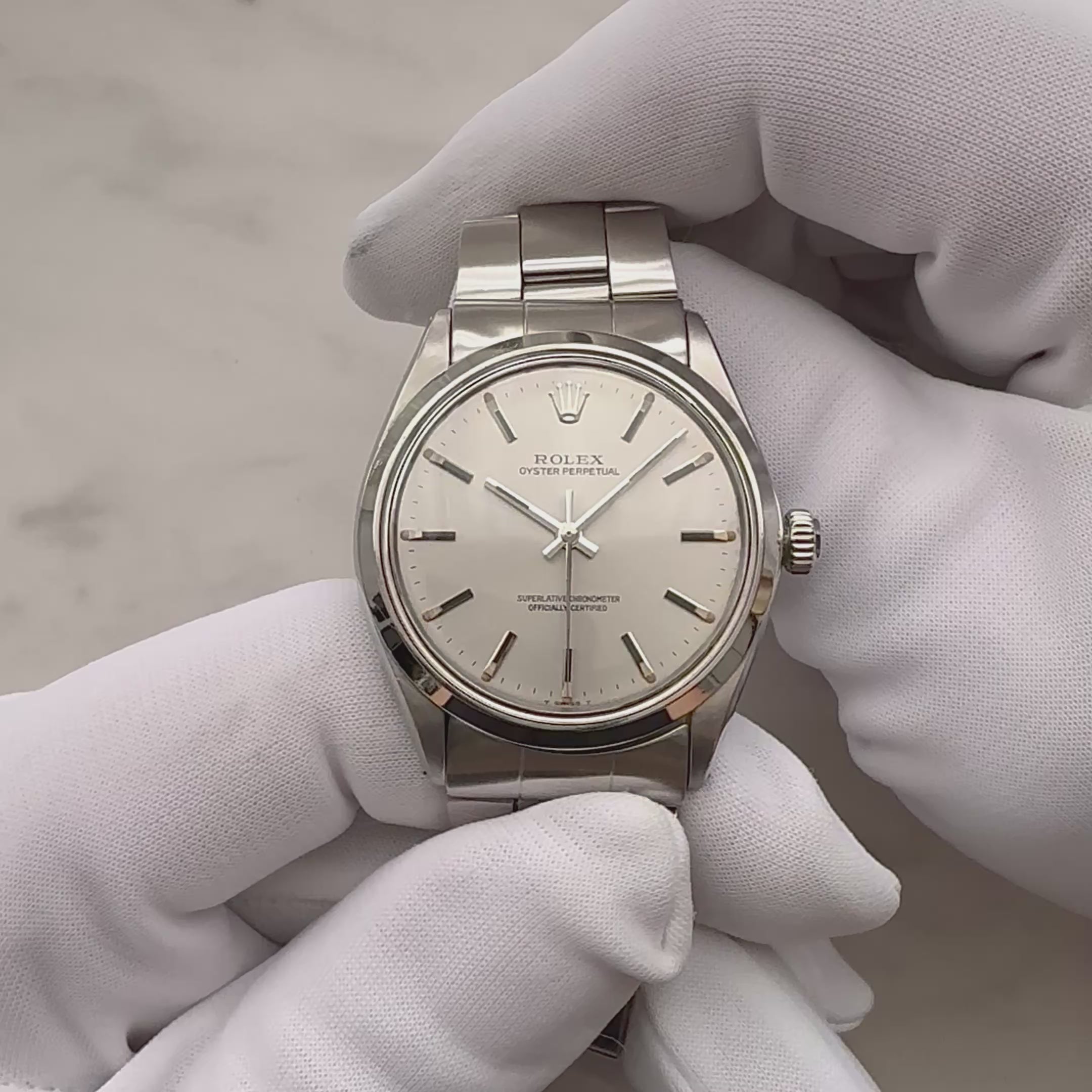 [ROLEX] Rolex Oyster Perpetual Ref. 1002 Silver Grey 1969