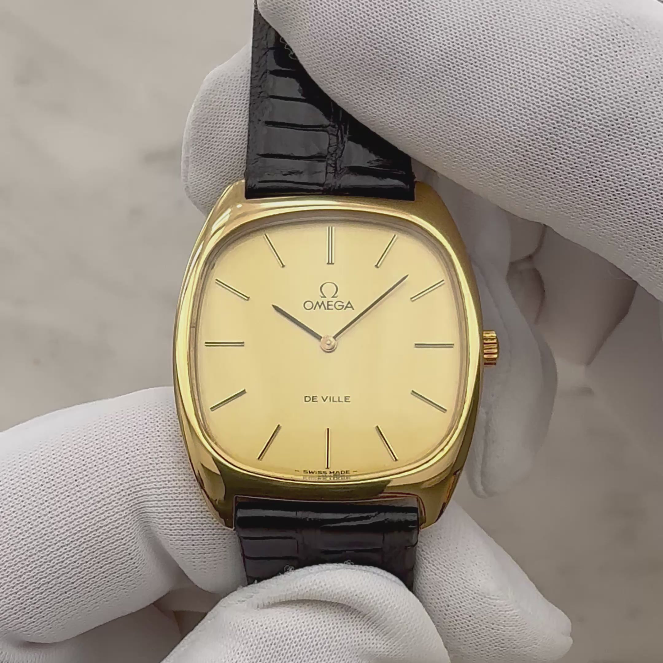 【OMEGA】オメガ デヴィル GP クッションケース Gold 純正尾錠付き