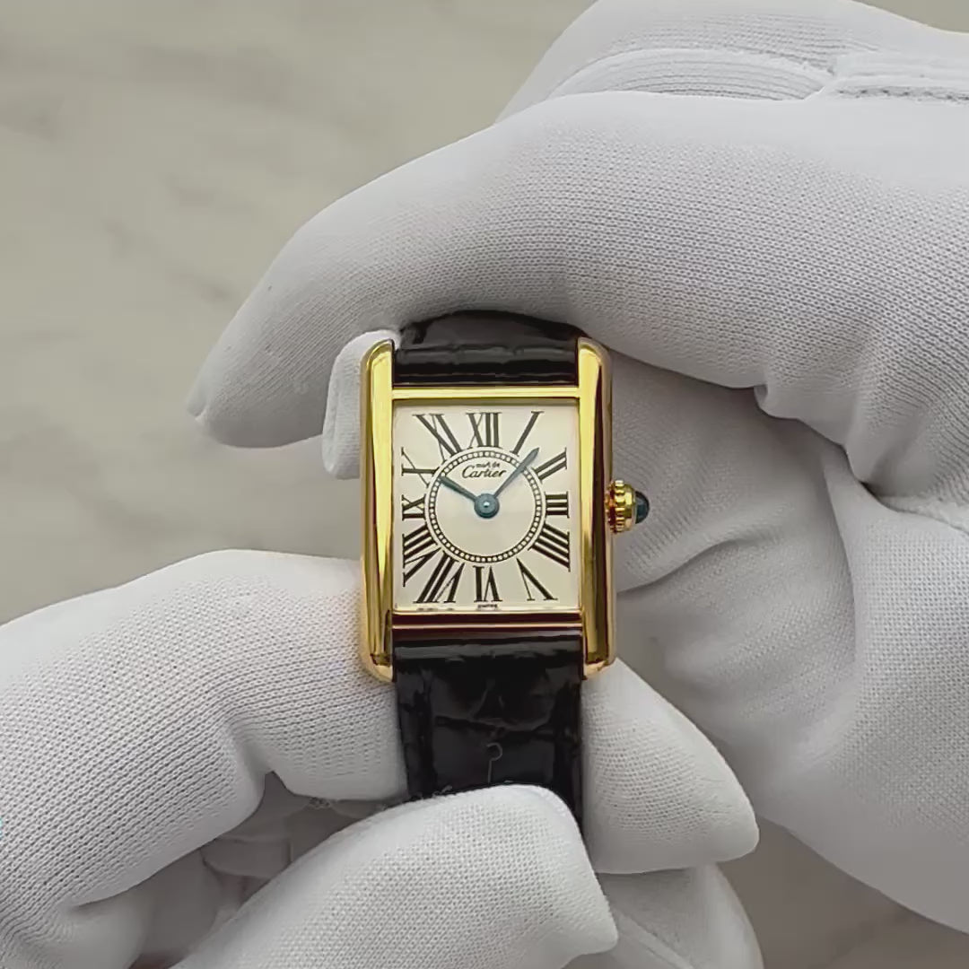 【Cartier】Cartier Must Tank SM Opanin with Original Pin Buckle