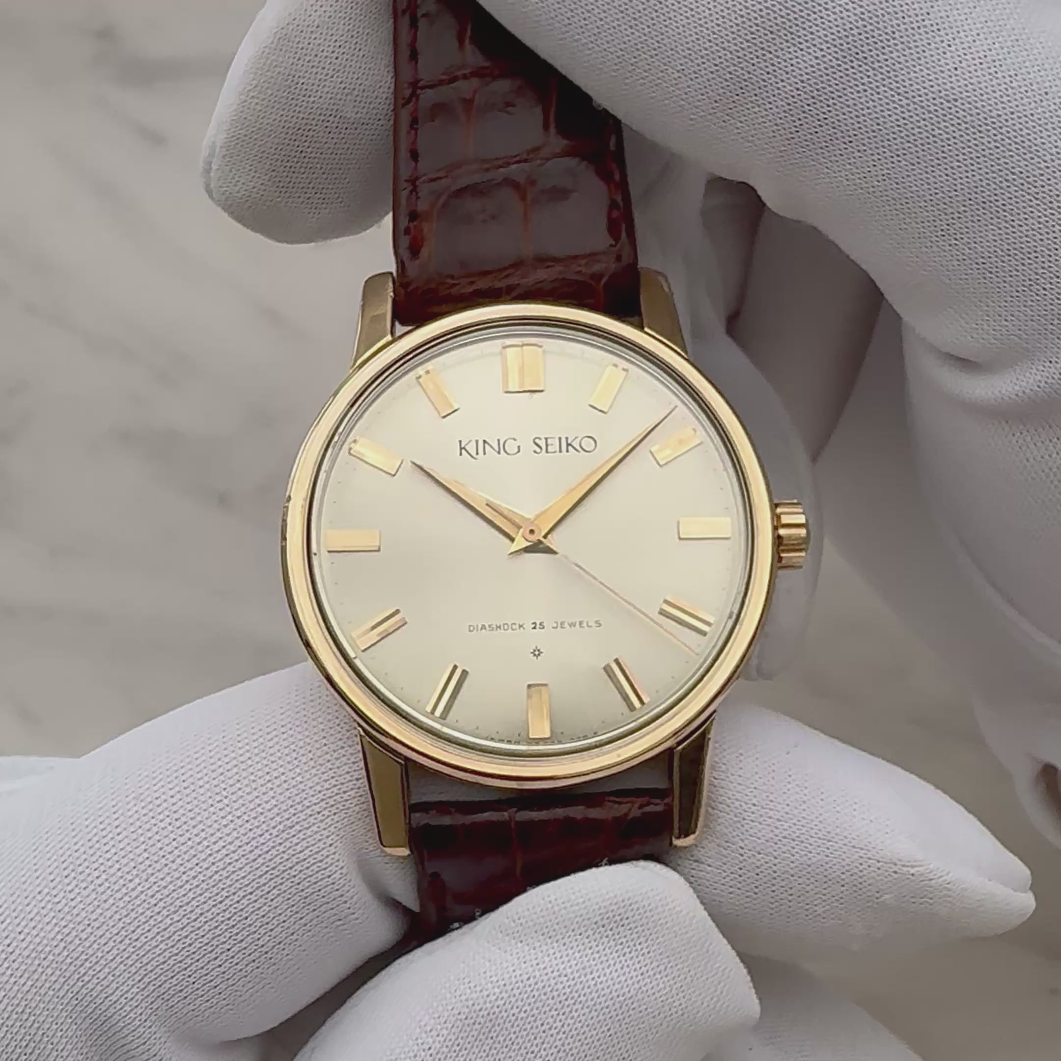 【SEIKO】セイコー キングセイコー1st 最初期モデル Small“25” 純正尾錠付き 1961年8月製造