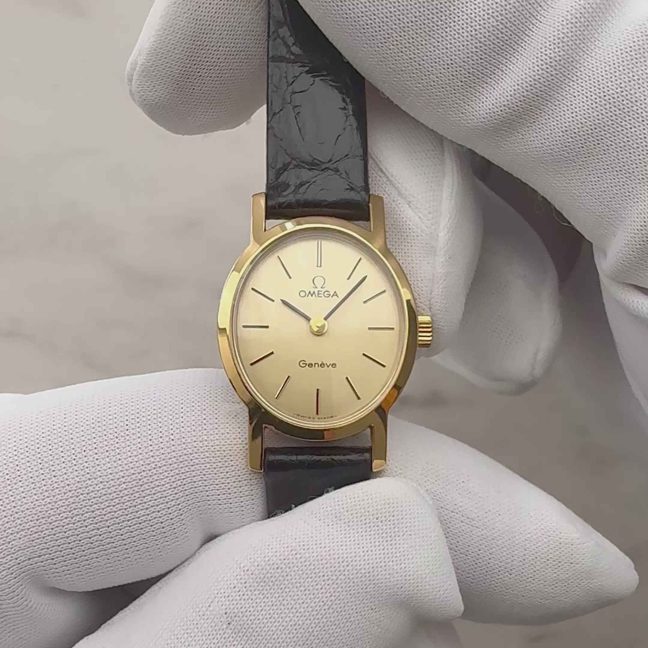 【OMEGA】オメガ ジュネーヴ GP ミニオーバル Gold 純正尾錠付き デッドストック