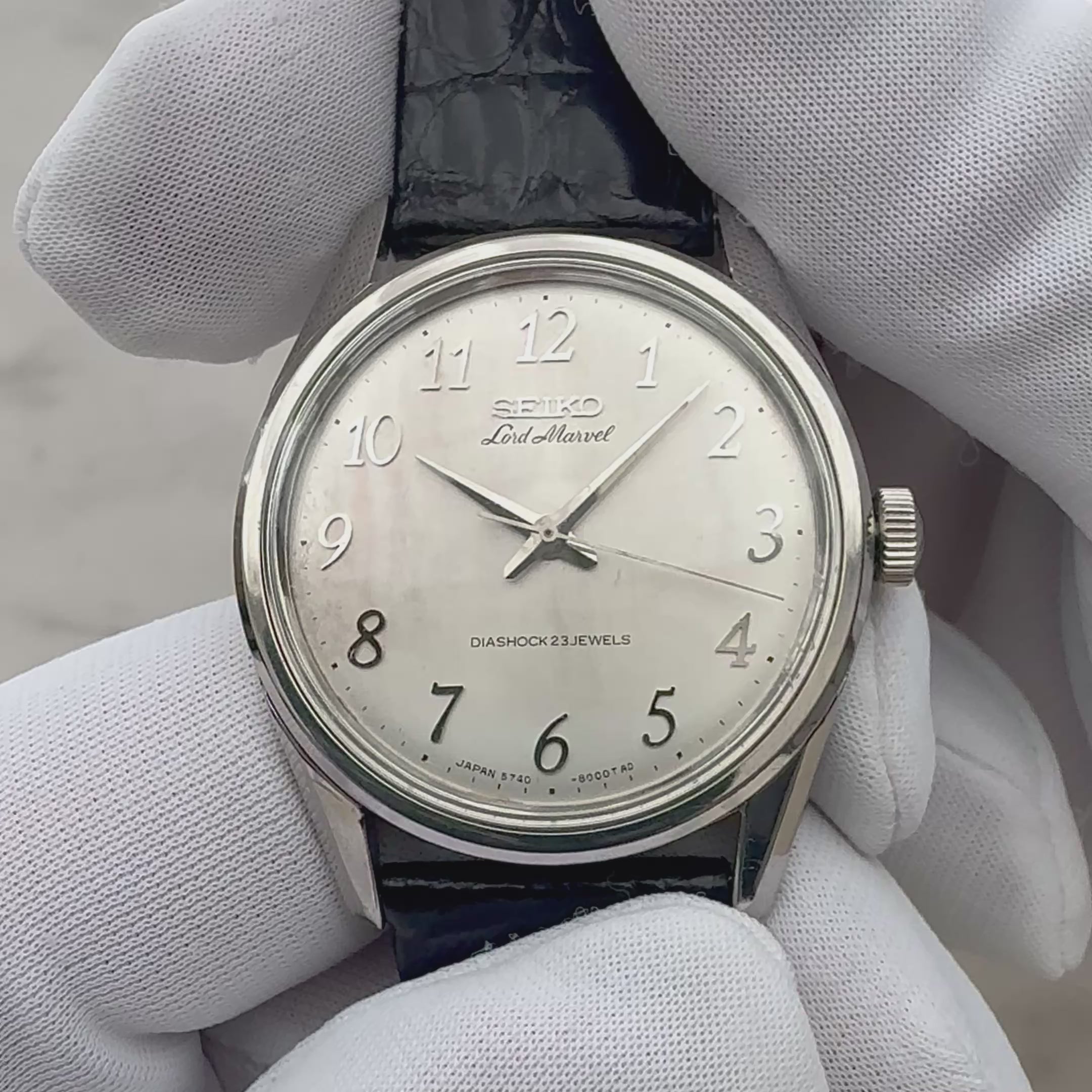 【SEIKO】セイコー ロードマーベル SS アラビア 5740-8000 純正尾錠付き