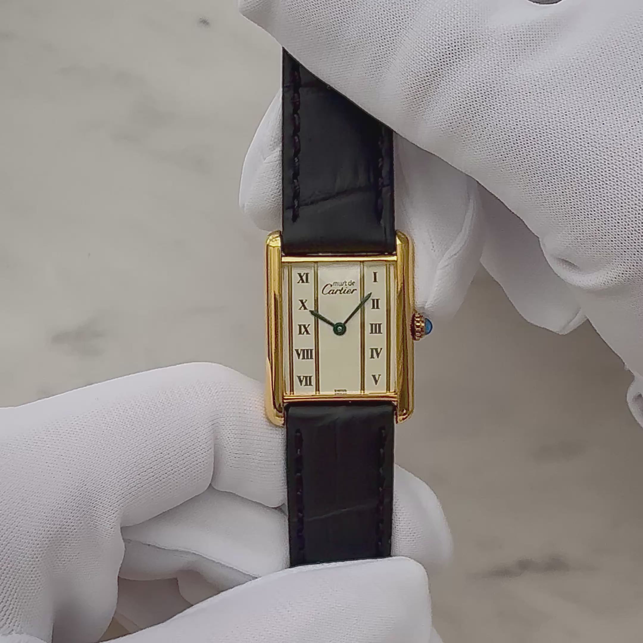 [Cartier] Cartier Must Tank LM Vertical Roman with genuine buckle