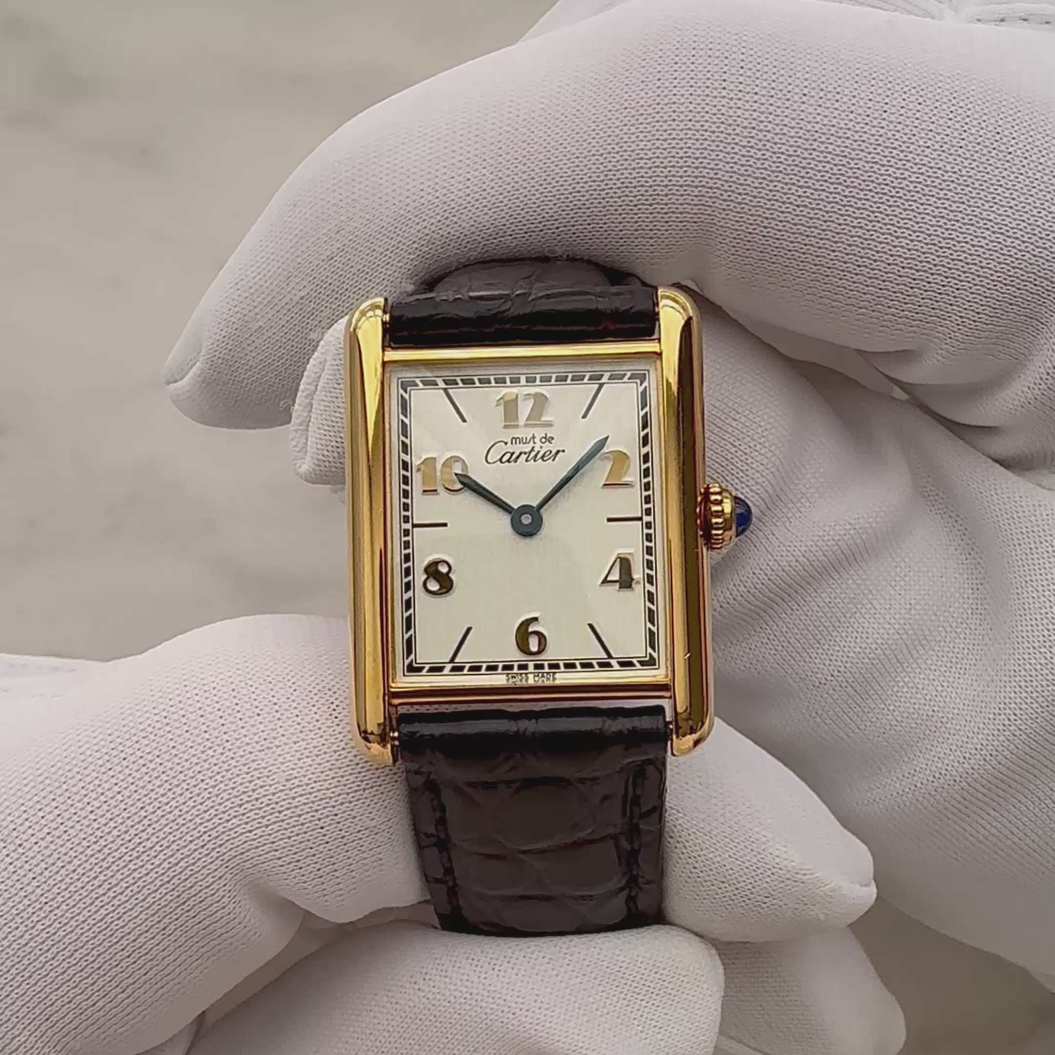 【Cartier】カルティエ マストタンク LM 飛びローマ 付属品完備 カルティエコンプリートサービス済み