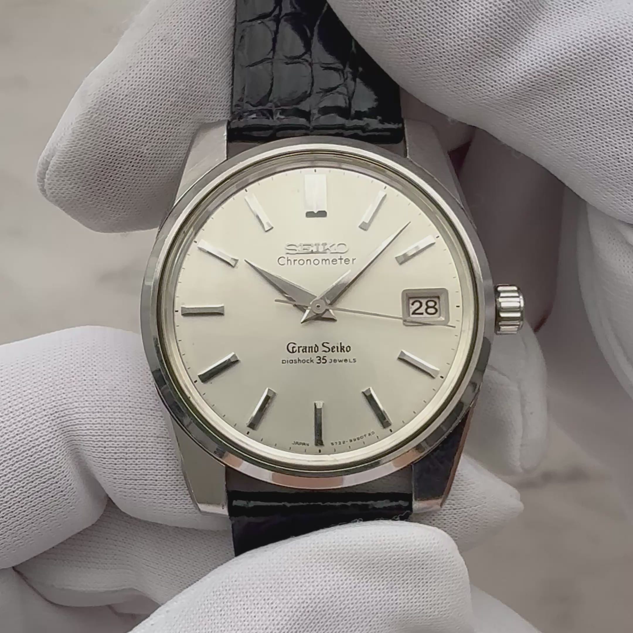 【SEIKO】セイコー グランドセイコー2nd 5722-9990 前期型ADダイヤル 純正尾錠付き 1965年8月製造