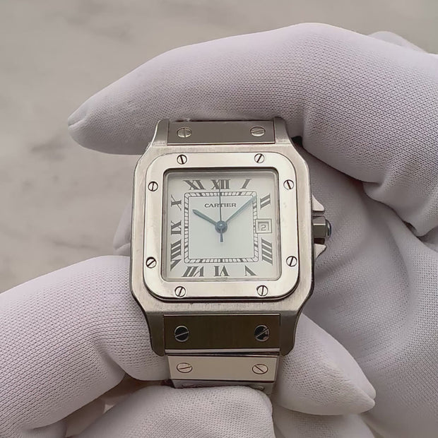 【Cartier】santos de Cartier LM 余りコマ1つ Cartier】Cartier Santos Carrée LM Stainless Steel Deployant Buckle