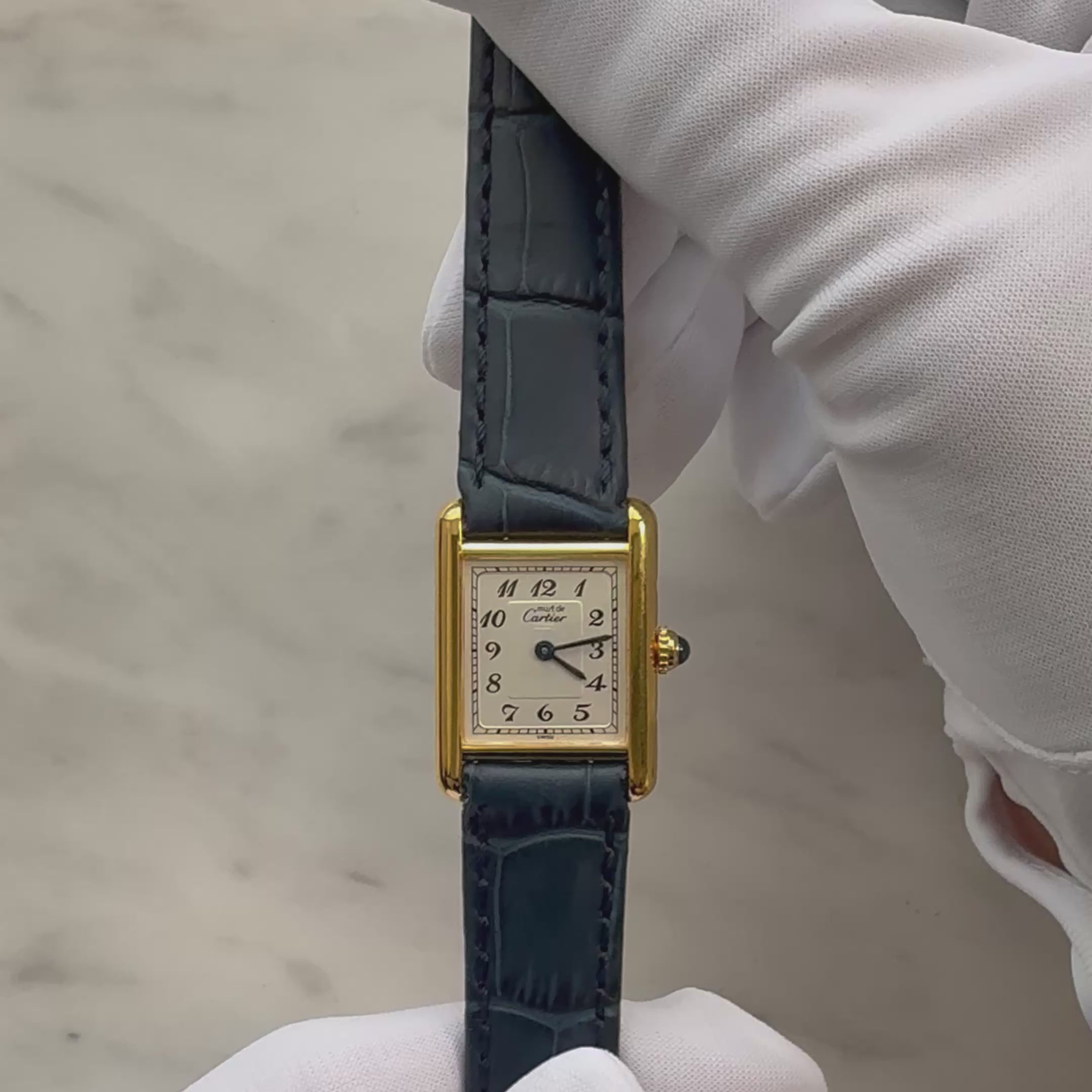 【Cartier】カルティエ マストタンクSM アラビア 国際保証書付き