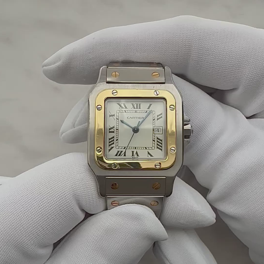 [Cartier] Cartier Santos Carree LM 18KYG x SS Single Buckle