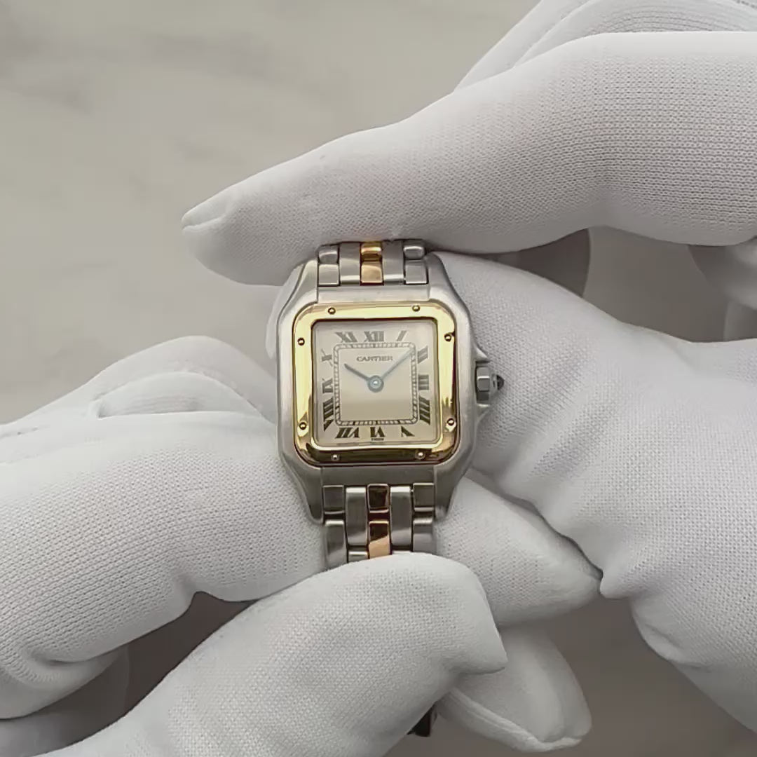 【Cartier】カルティエ パンテールSM 1ロウ 18KYG×SS