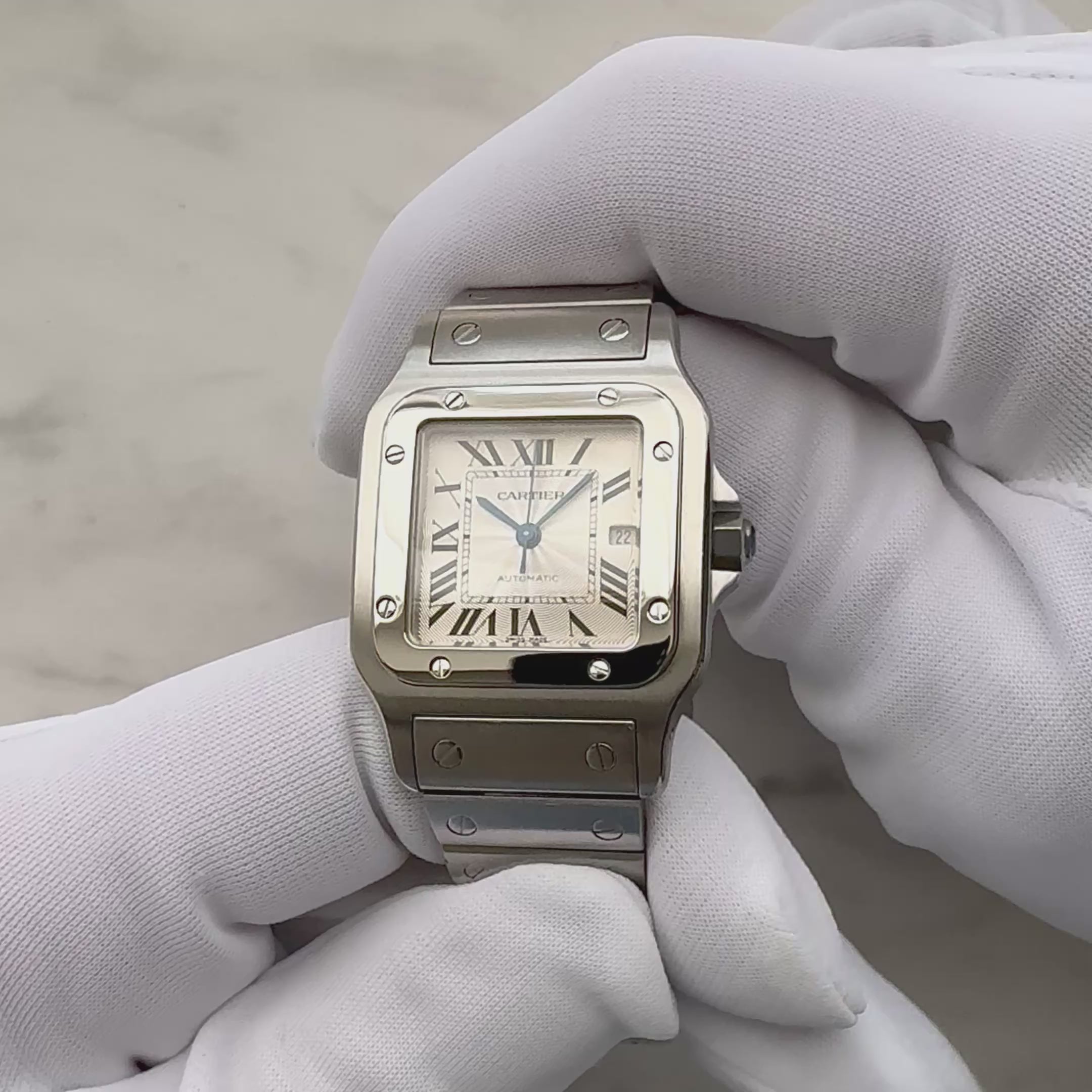 [Cartier] Cartier Santos Galbe LM Late Model Stainless Steel Cartier Complete Service