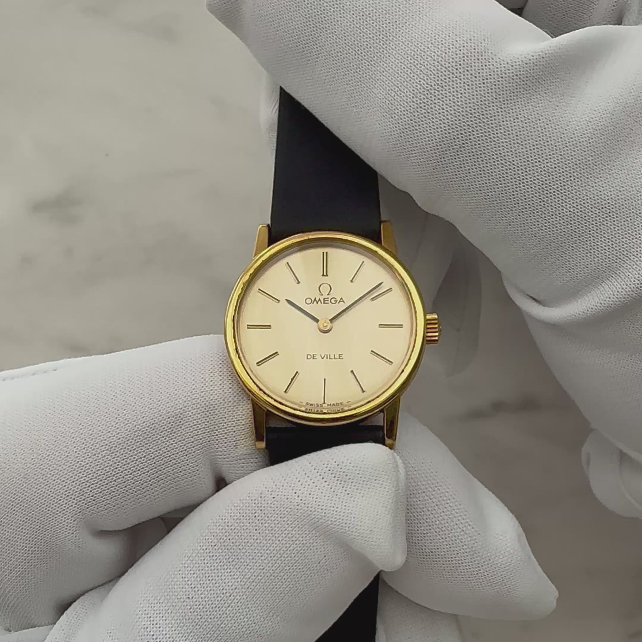 【OMEGA】オメガ デヴィル GP ラウンド Gold デッドストック