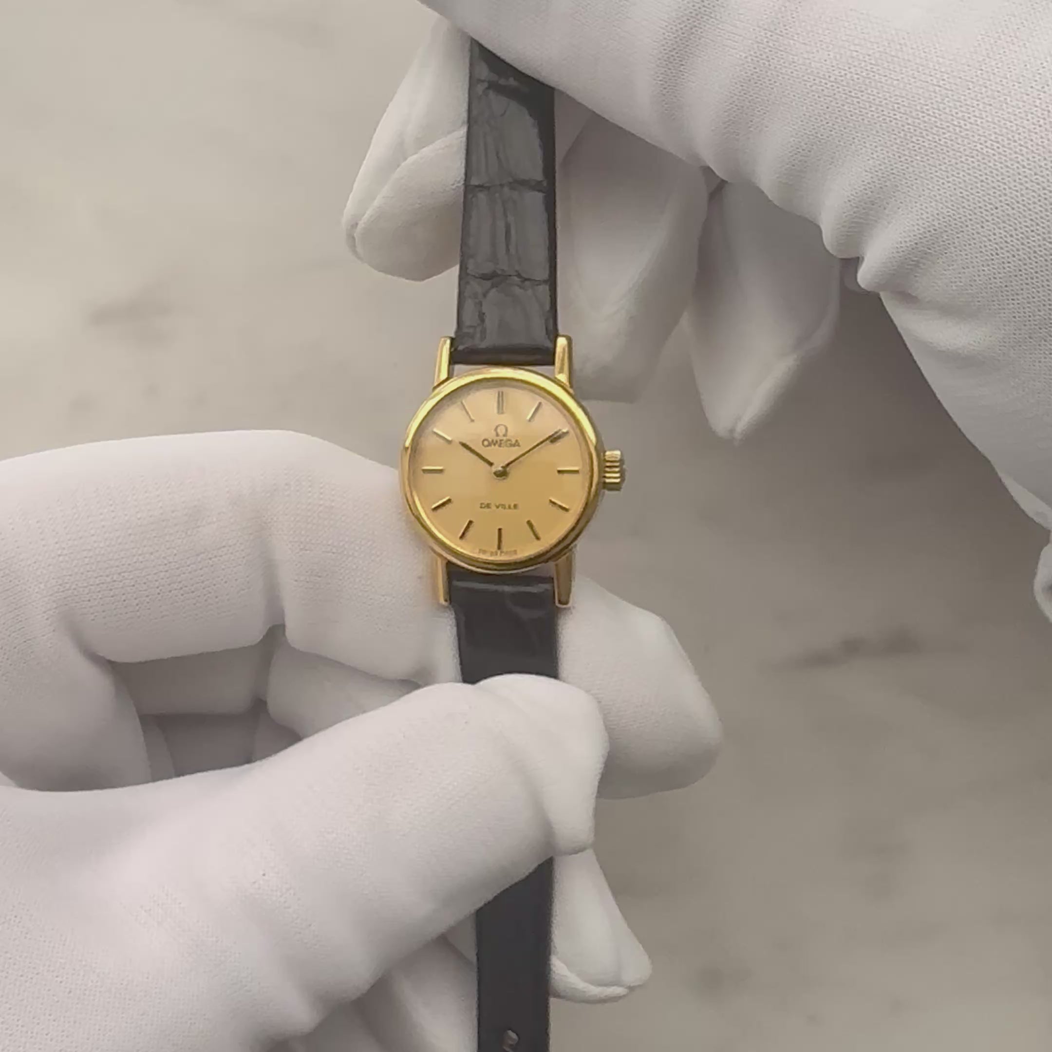 【OMEGA】オメガ デヴィル GP ラウンド Gold デッドストック