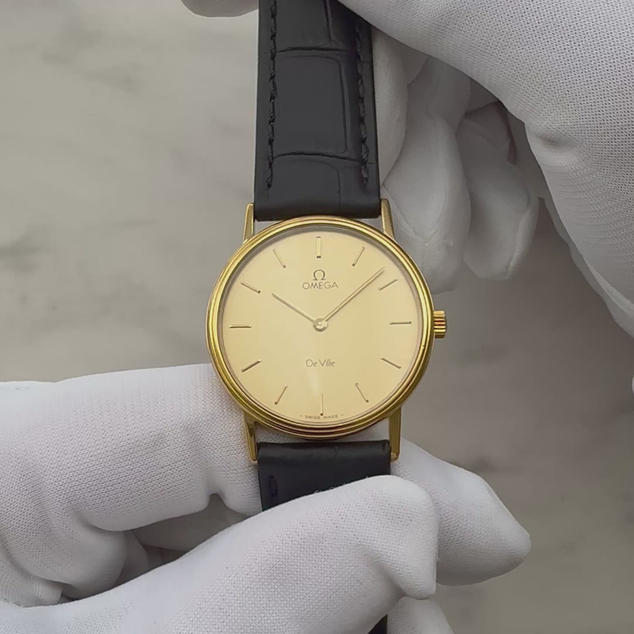 [Omega] 歐米茄碟飛系列 GP 圓形金錶帶正品錶扣