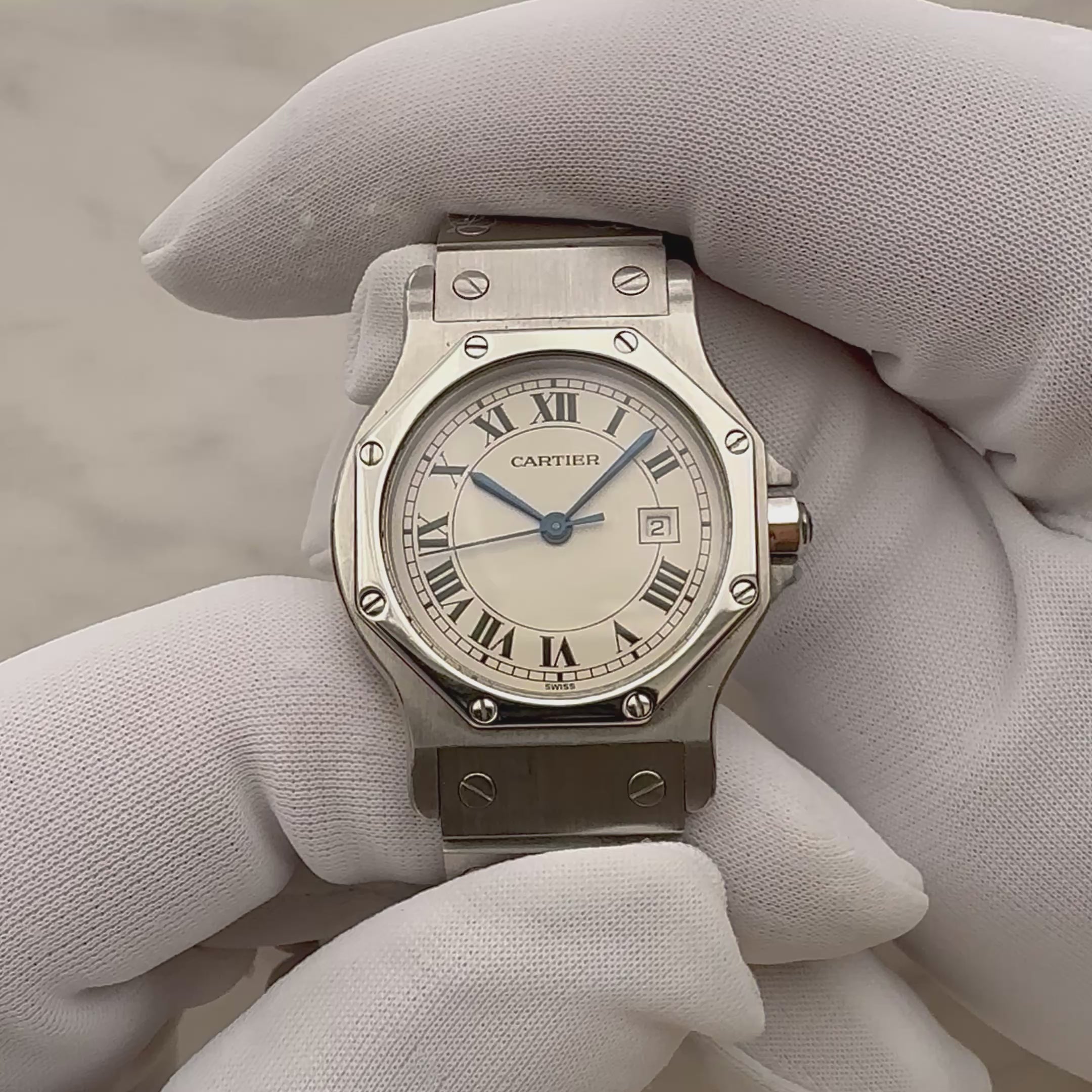 【Cartier】カルティエ サントスオクタゴン LM ステンレス