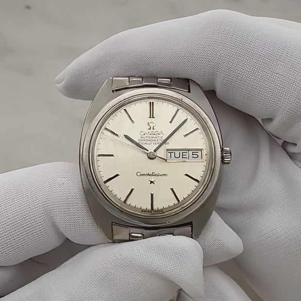 OMEGA] Omega Constellation Day-Date C-line Silver bark dial