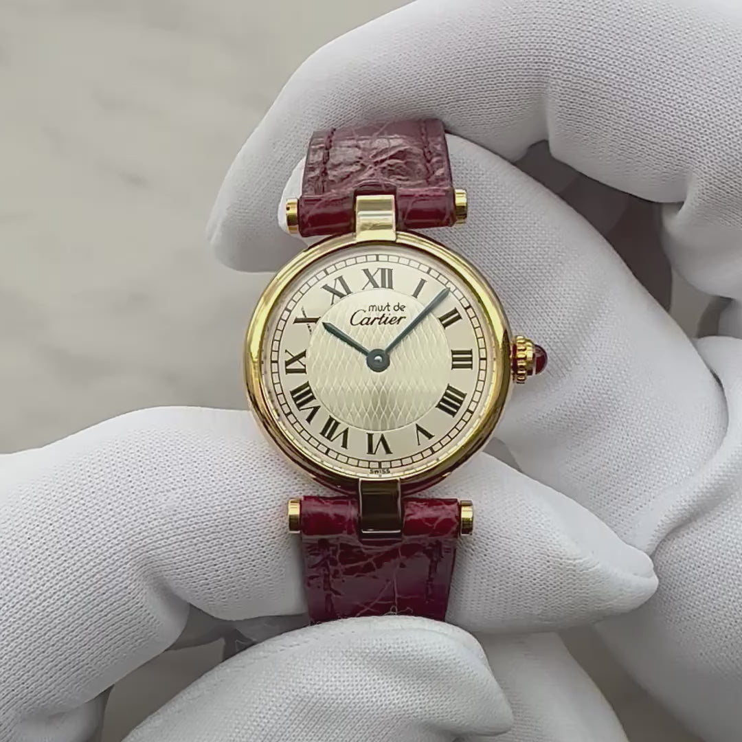 【Cartier】カルティエ マストヴァンドームSM カルティエ創業150周年モデル 世界限定1847本 純正Dバックル付き