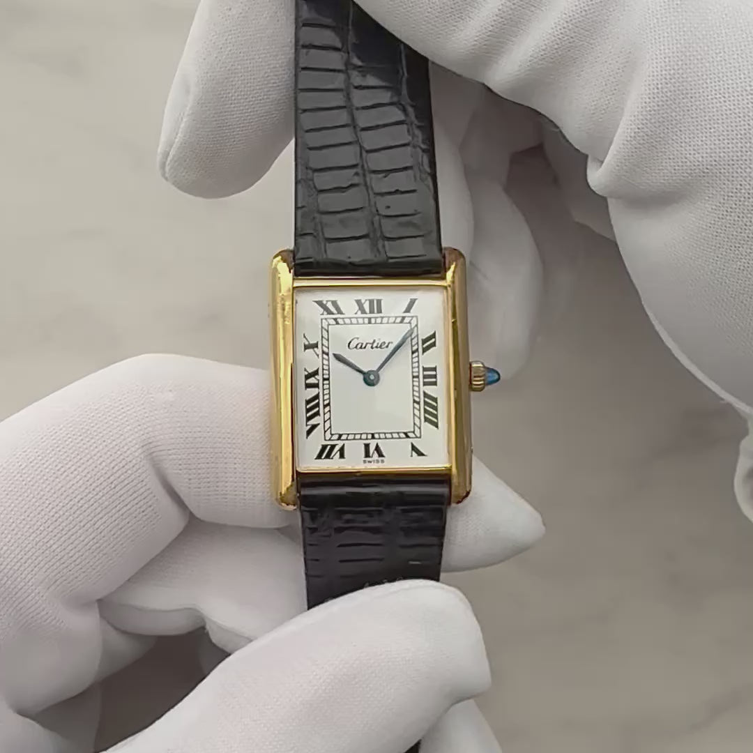 [Cartier] Cartier Premust Tank LM Manual Winding European Specification with All Accessories