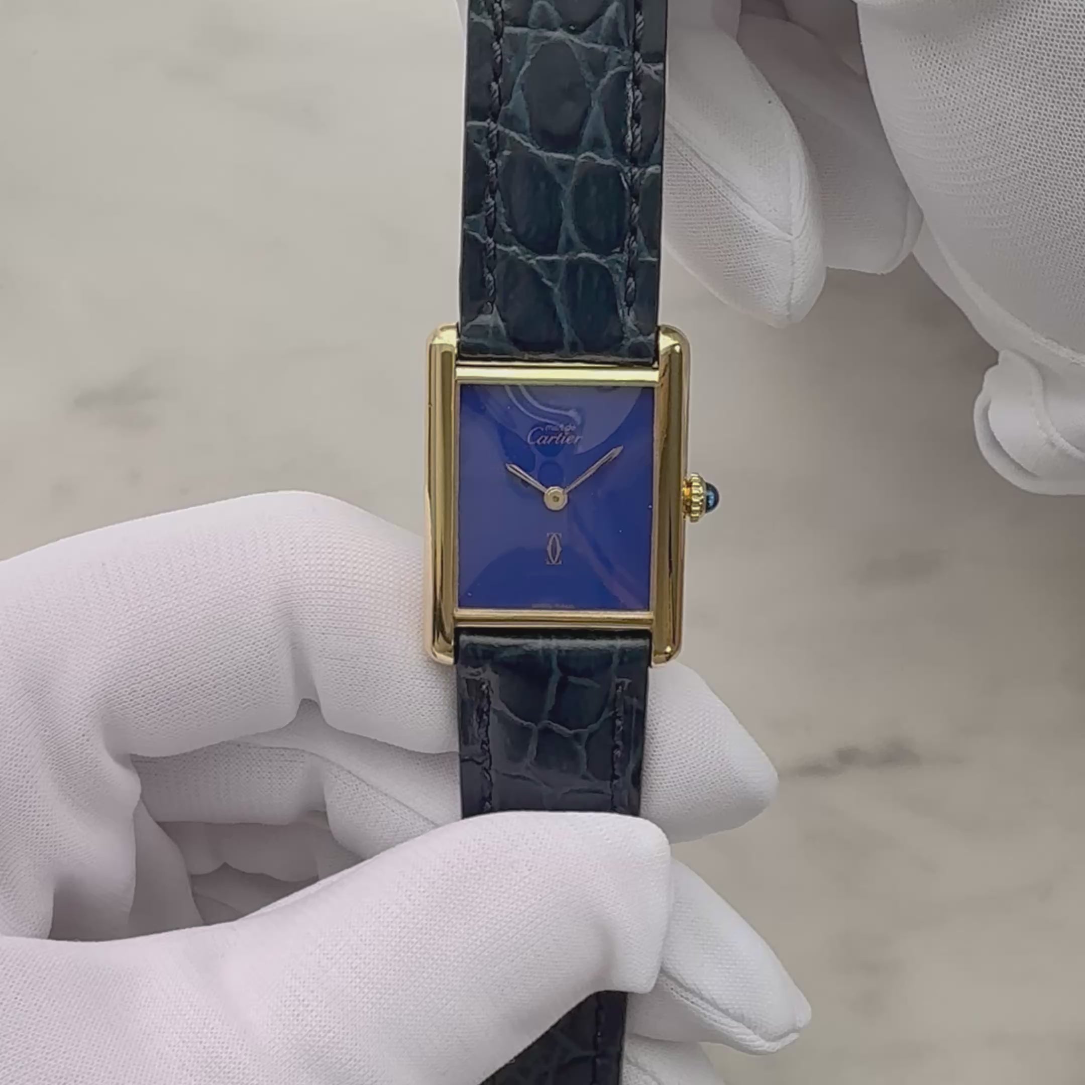 [Cartier] Cartier Must Tank LM Lapis Lazuli with lifetime warranty
