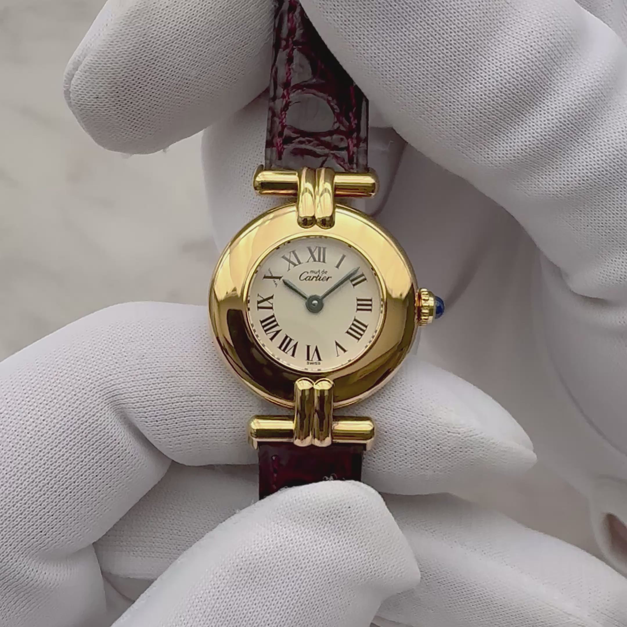 【Cartier】カルティエ マストコリゼ GP アイボリーローマ 付属品完備 デッドストック