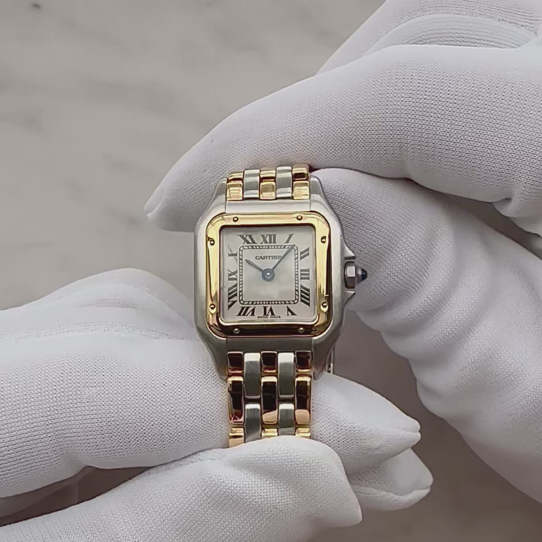 【Cartier】カルティエ パンテールSM 3ロウ 18KYG×SS カルティエコンプリートサービス済み