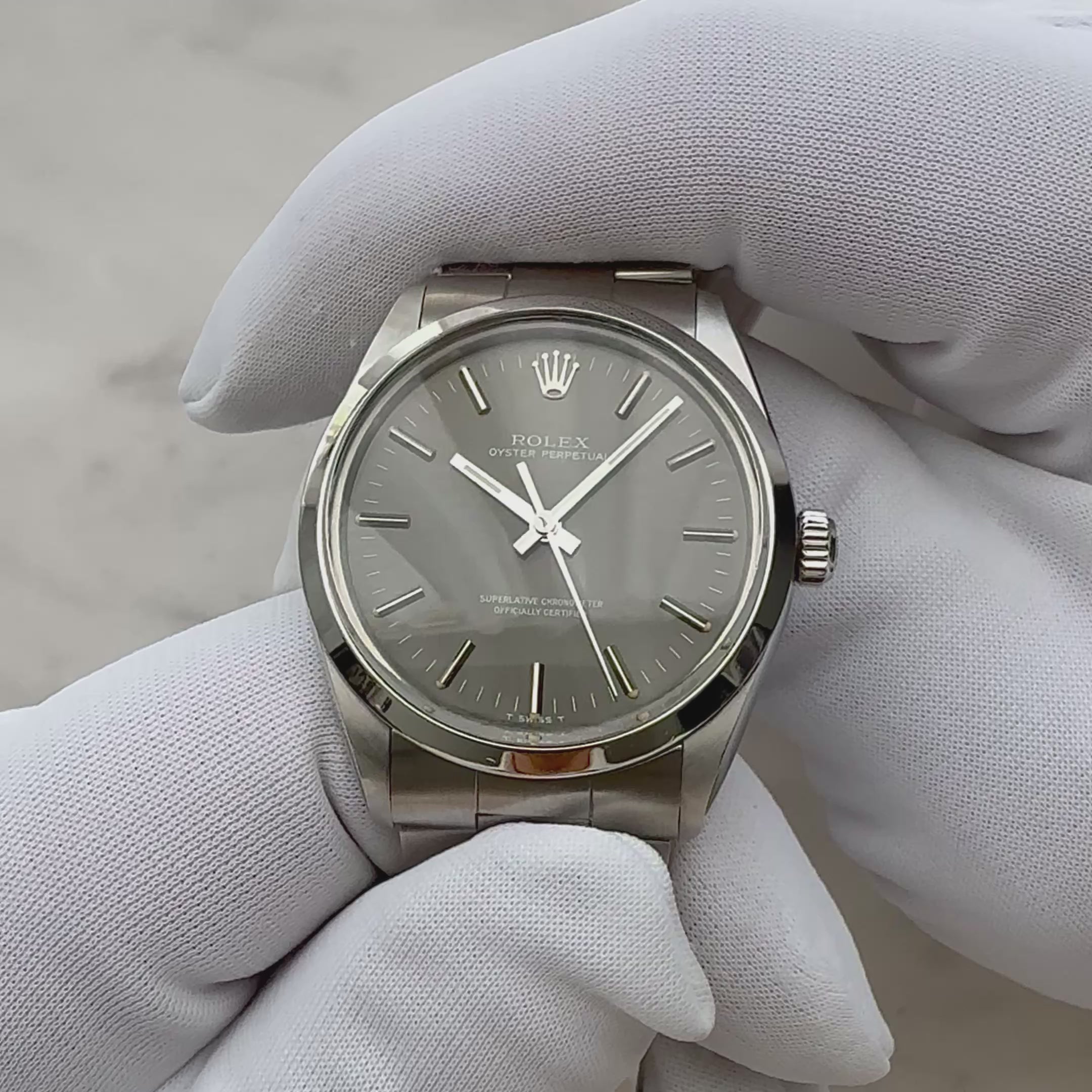 【ROLEX 】ロレックス オイスターパーペチュアル Ref.1002 Grey 1989年製 L品番