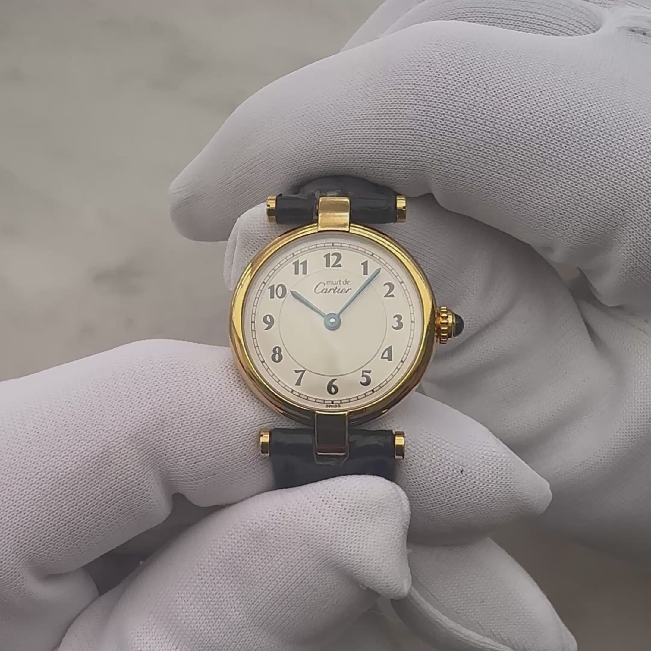 【Cartier】カルティエ マストヴァンドームSM アラビア 純正Dバックル付き