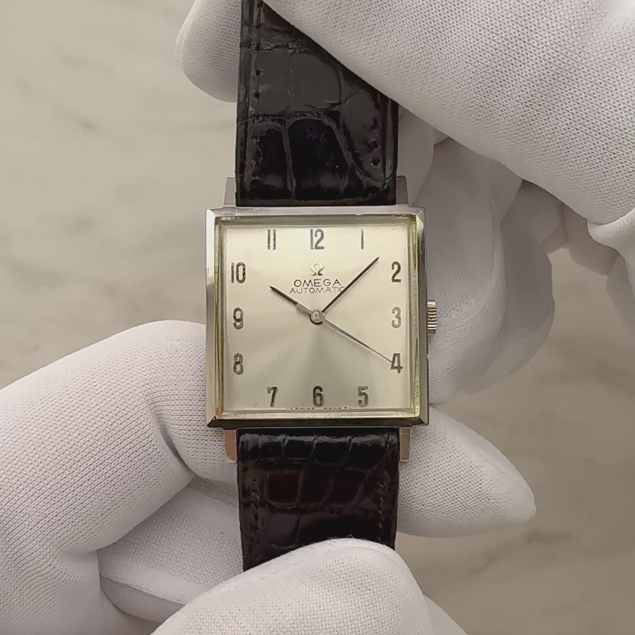 [OMEGA] Omega Automatic SS Square Case with Original Buckle