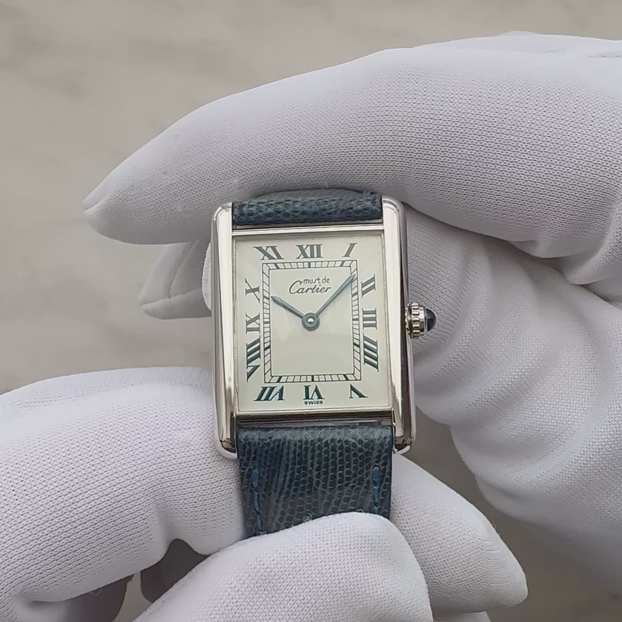 【Cartier】カルティエ マストタンクLM シルバー 純正Dバックル付き デッドストック