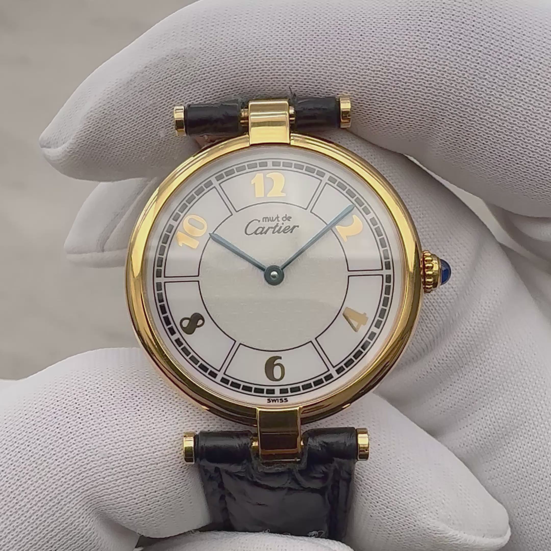 【Cartier】Cartier Must Vendôme LM,Scattered Arabic Numerals, with Original Deployment Buckle, Complete with Box and Papers