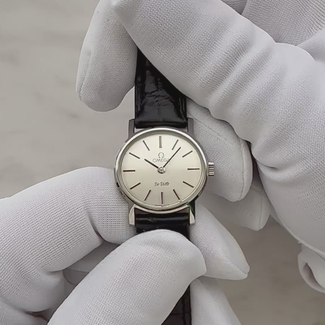 [Omega] 歐米茄碟飛系列不鏽鋼橢圓形銀色腕錶，全新庫存，所有配件齊全