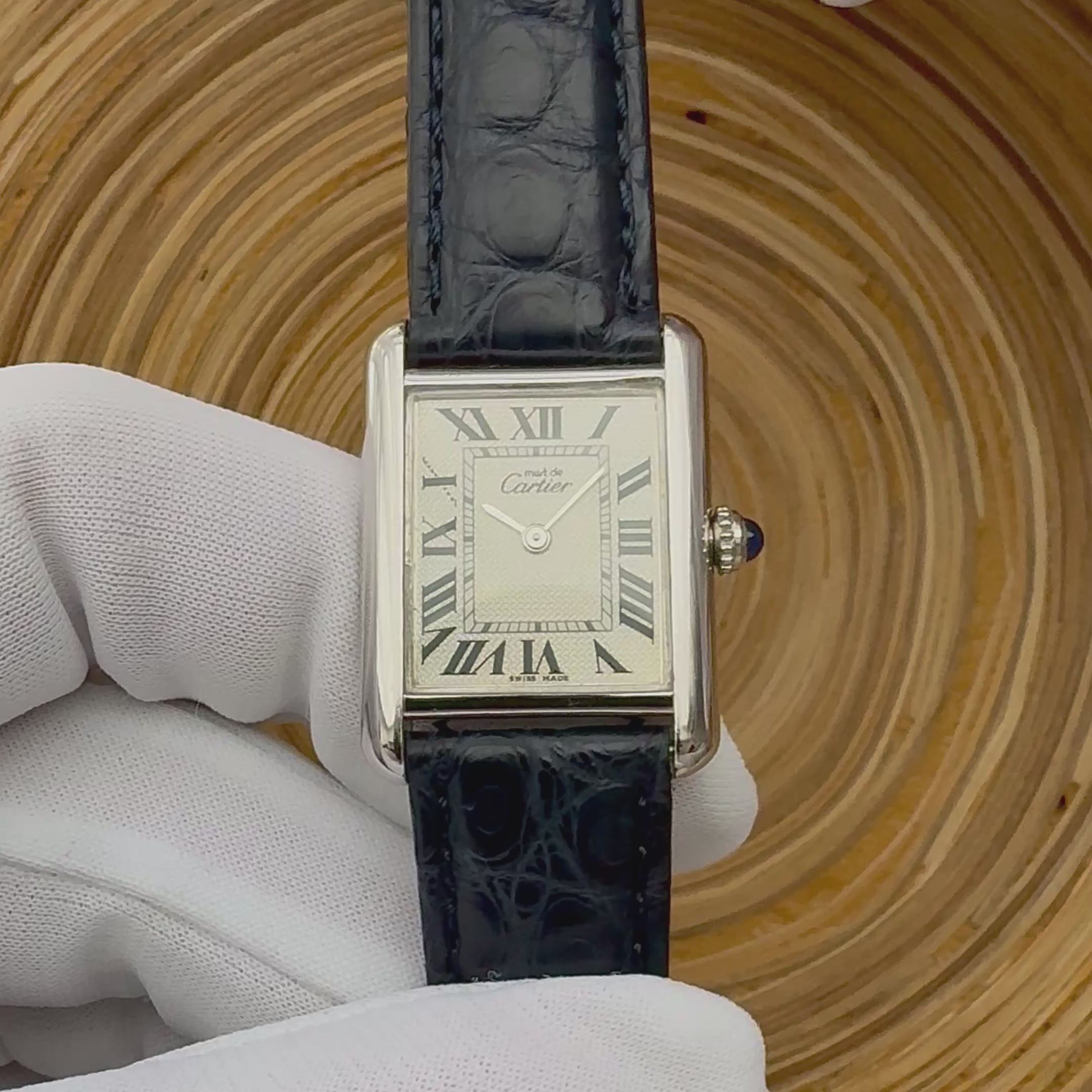 【Cartier】カルティエ マストタンクSM 後期型 2000年クリスマス限定 純正Dバックル付き