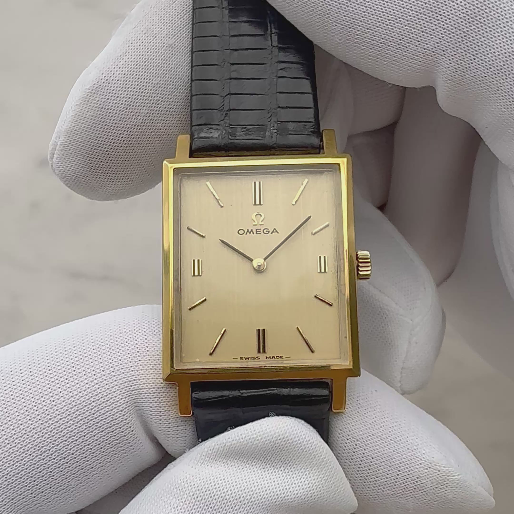 【OMEGA】オメガ レクタングルモデル GP 手巻き 純正尾錠付き