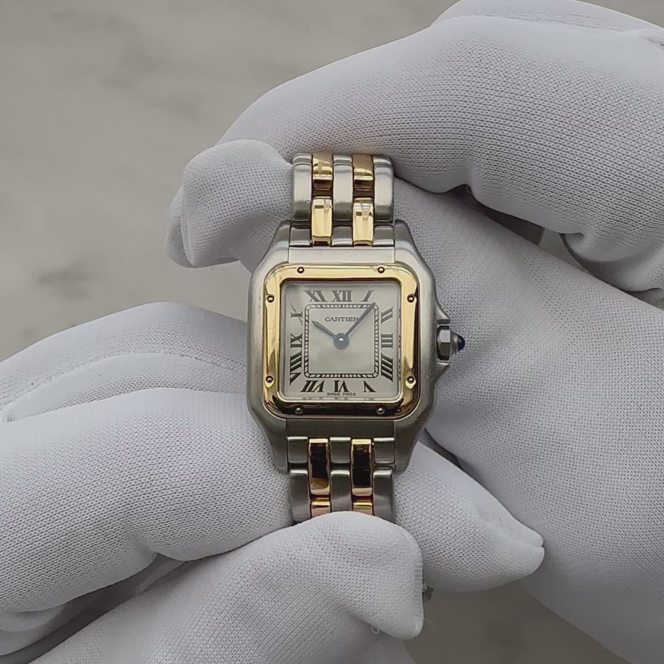 [Cartier] Cartier Panthère SM 2-Row 18K Yellow Gold x Stainless Steel. Complete Cartier Service.