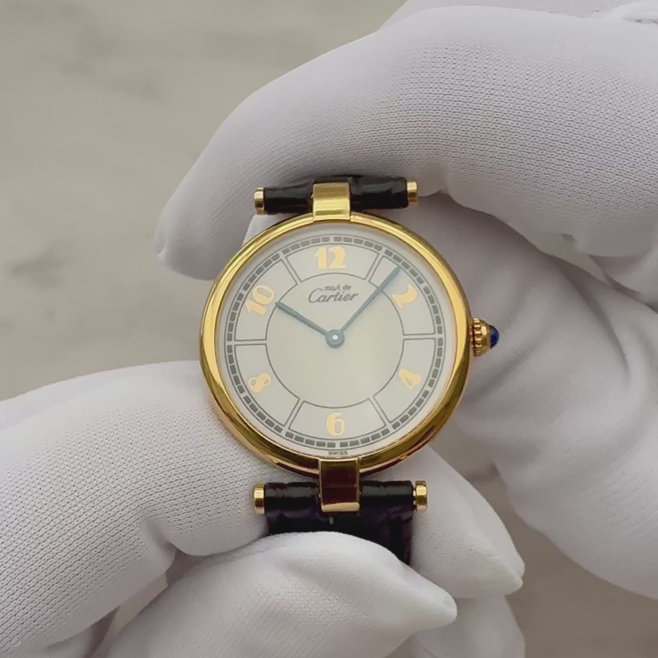 [Cartier] Cartier Must Vendôme LM Flying Arabic Watch with all accessories included