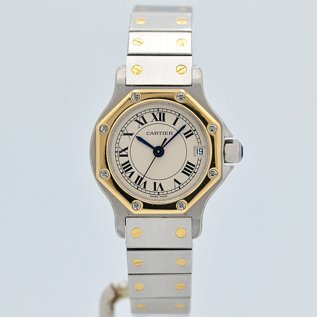 Cartier】カルティエ サントスオクタゴンSM 18KYG×SS クォーツモデル 