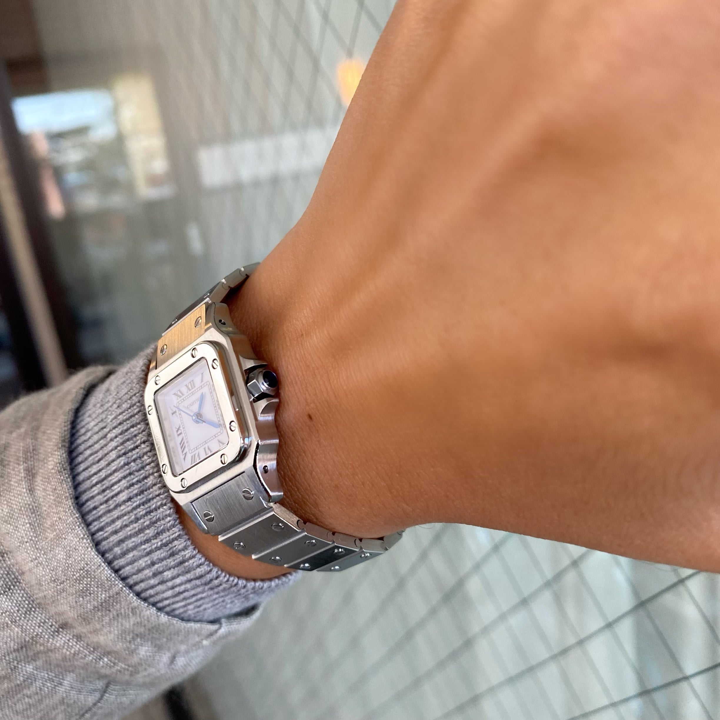[CARTIER] With Santo Sugarbe SM Stainless Automatic Winding Permanent Warranty