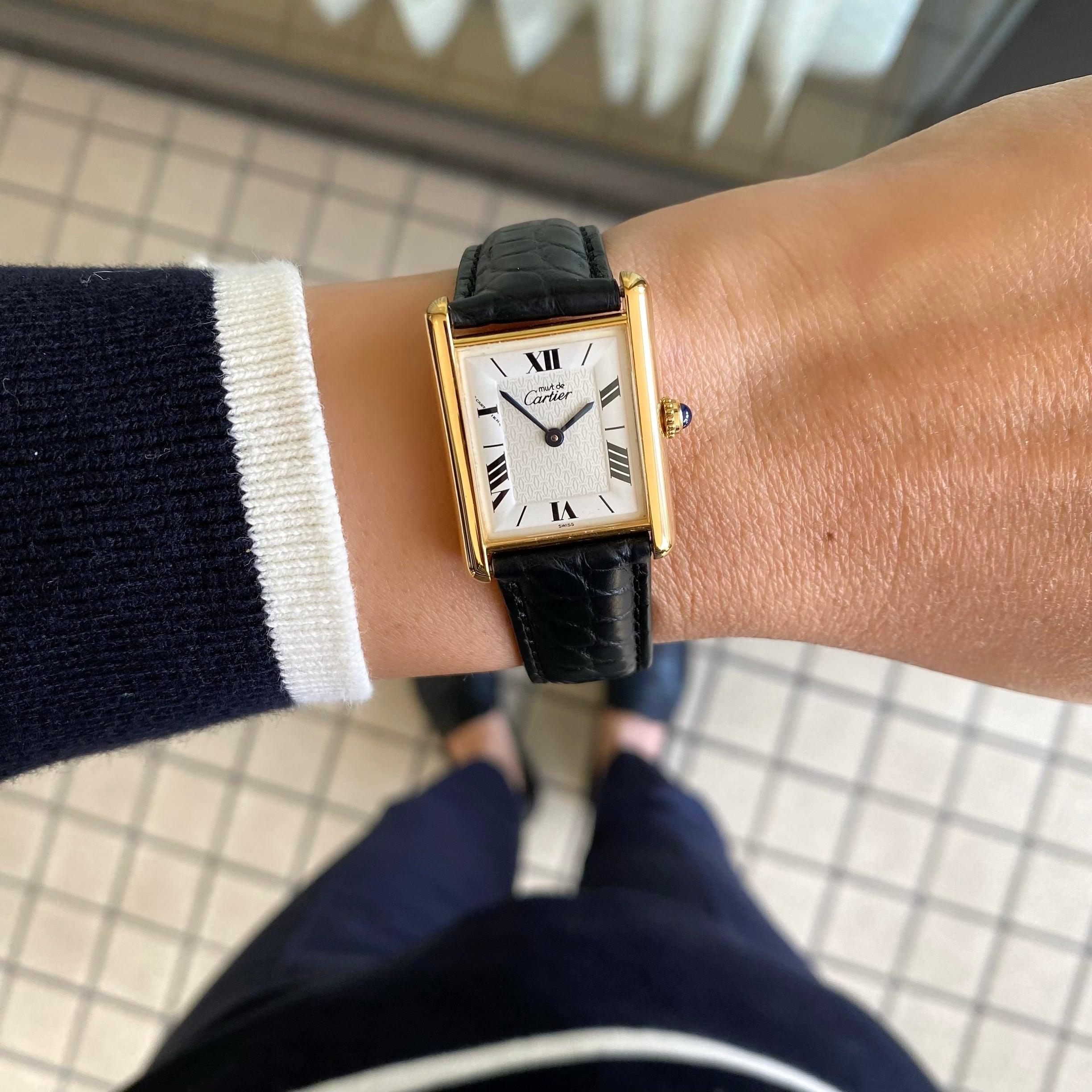 [Cartier] Mast tank LM flying Loma genuine D buckle