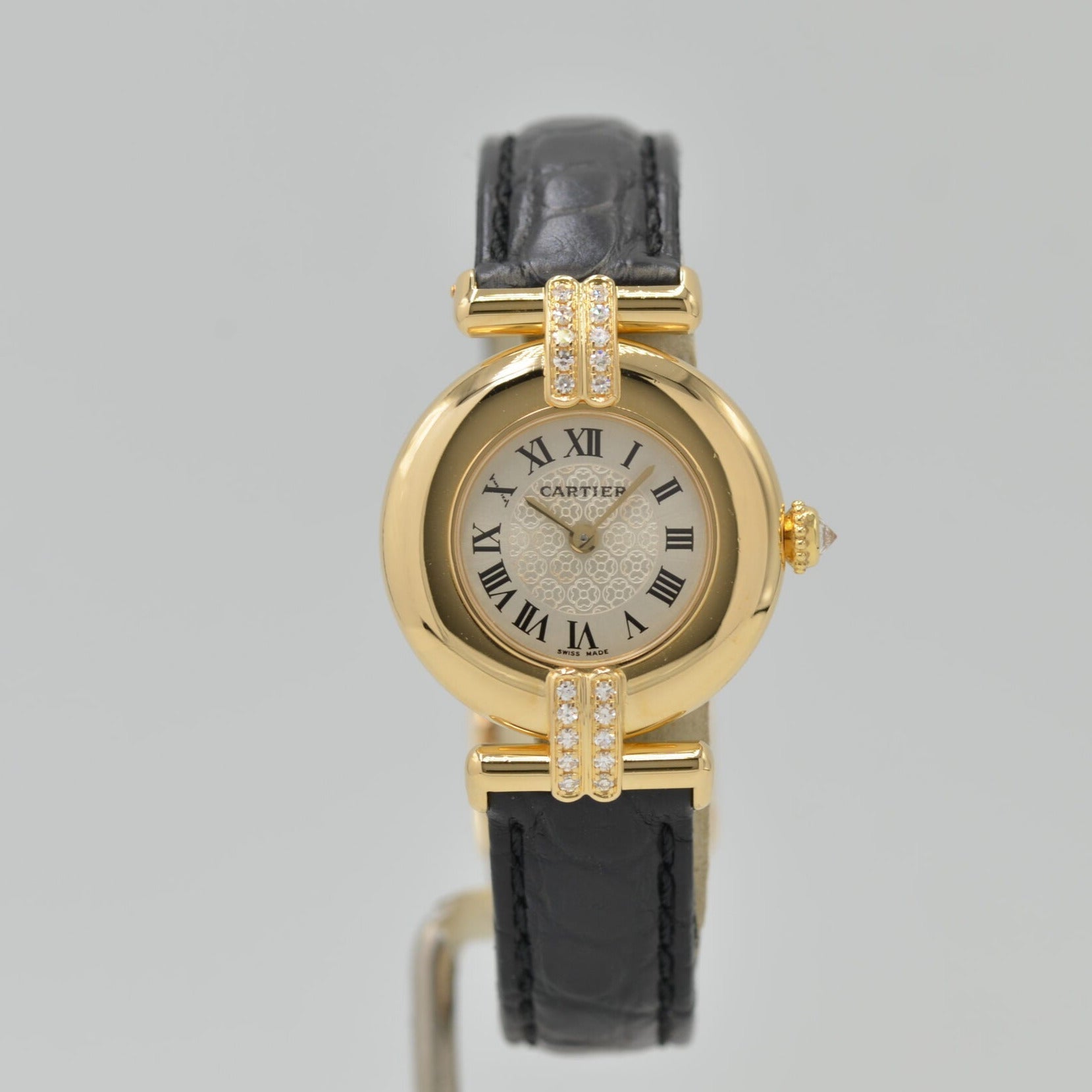 [CARTIER] Coriz 18kyg Flower dial 21pdiamonds with genuine 18 gold D -buckle