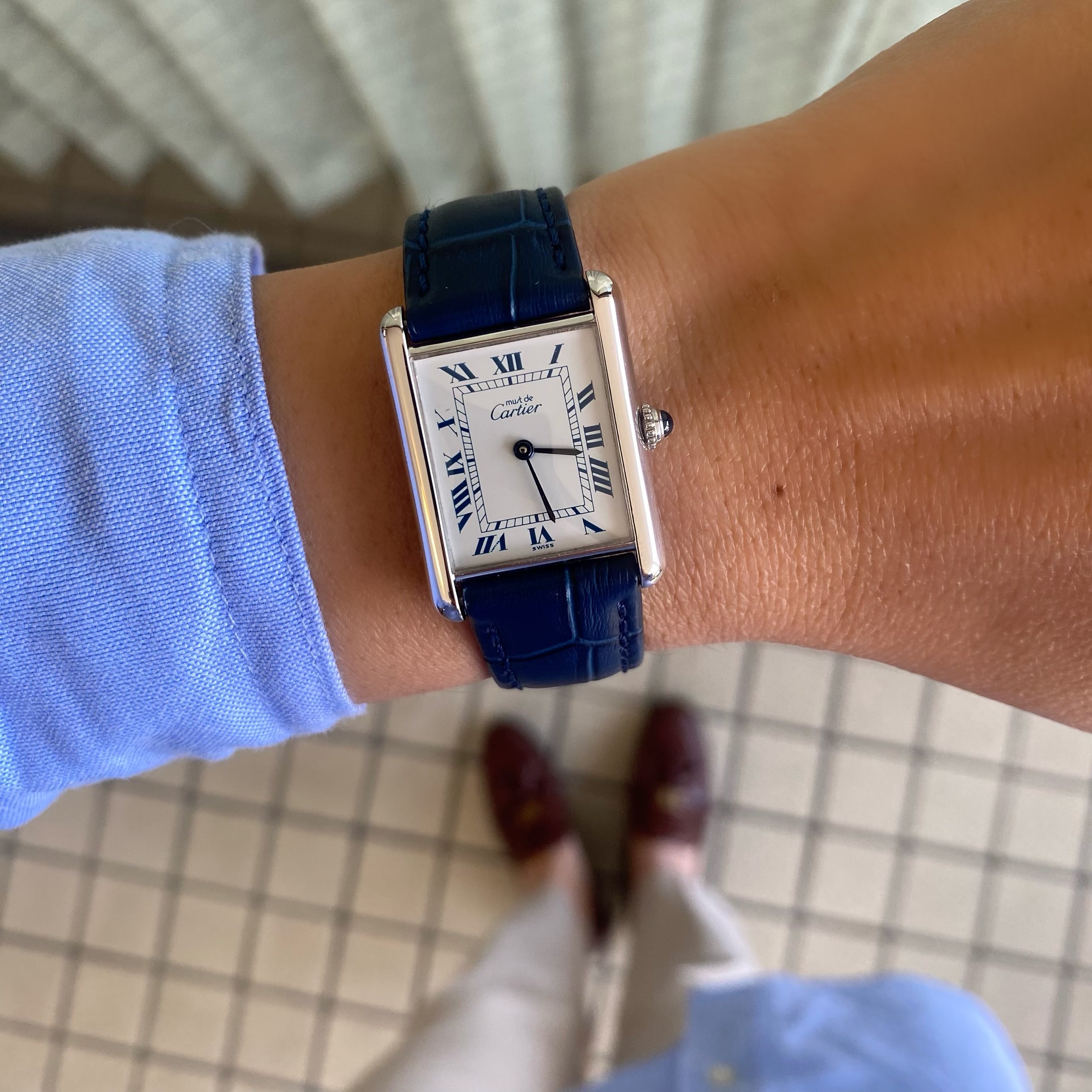 [Cartier] Mast Tank LM Silver QZ