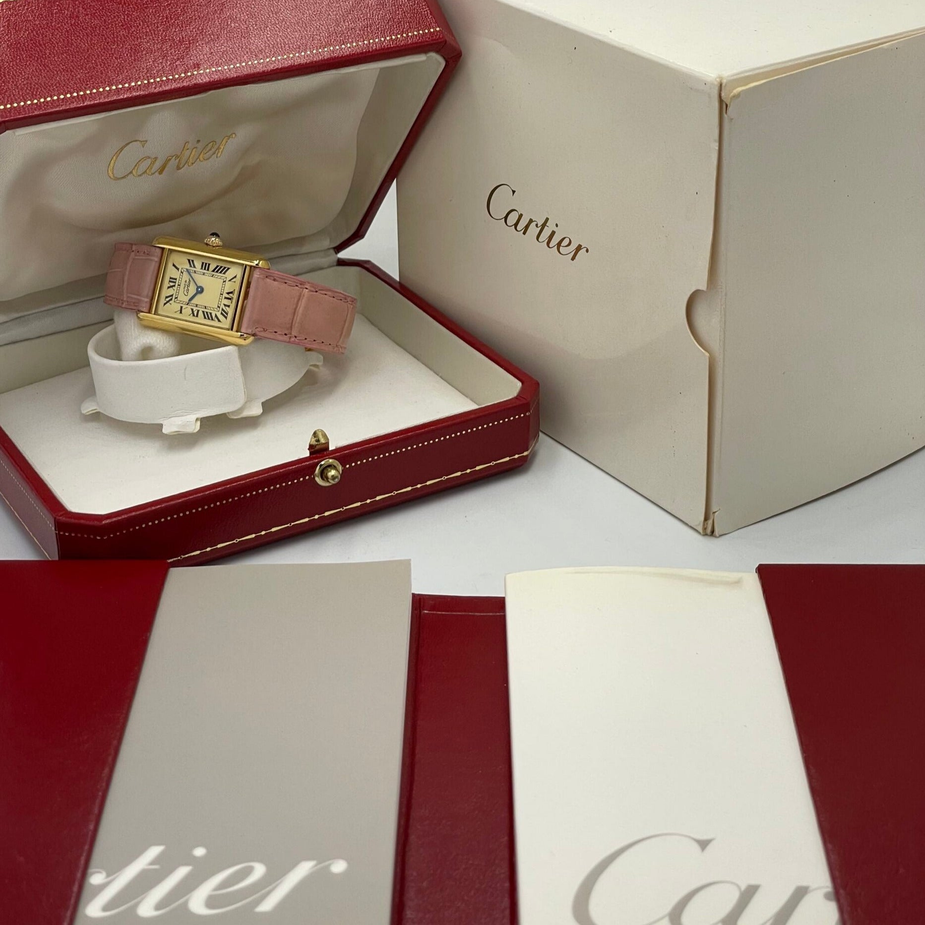 【Cartier】カルティエ<BR>マストタンク SM後期型アイボリー