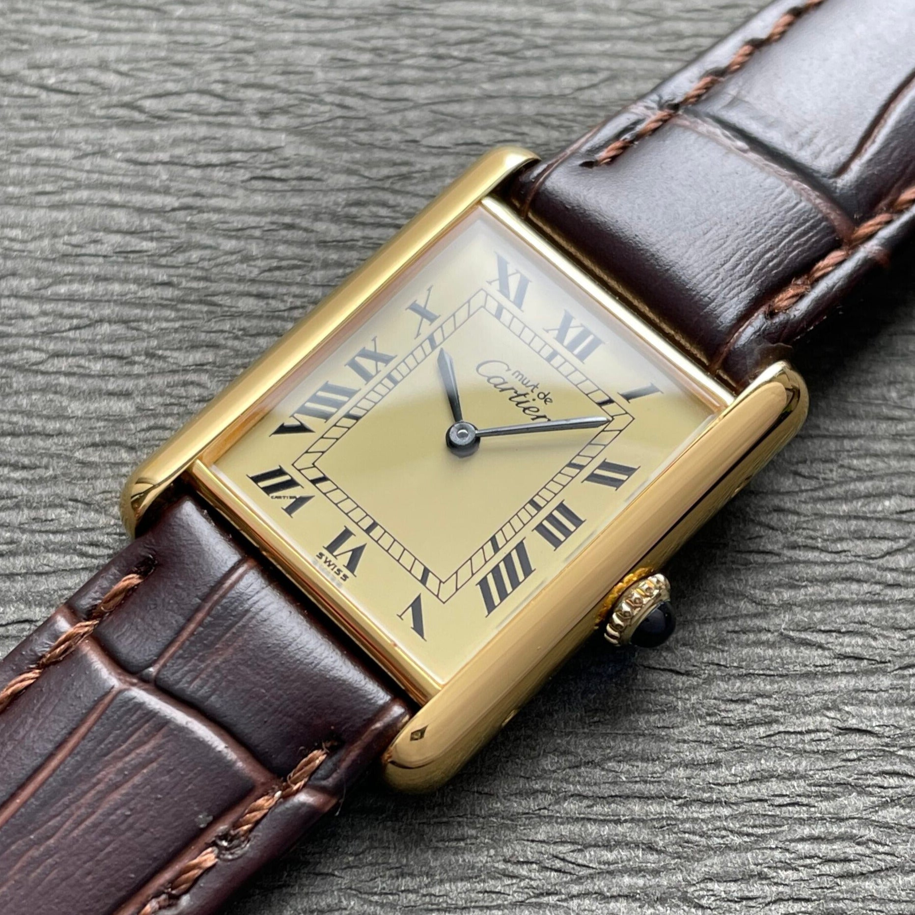 [Cartier] Mast Tank LM Ivory Rome hand -rolled
