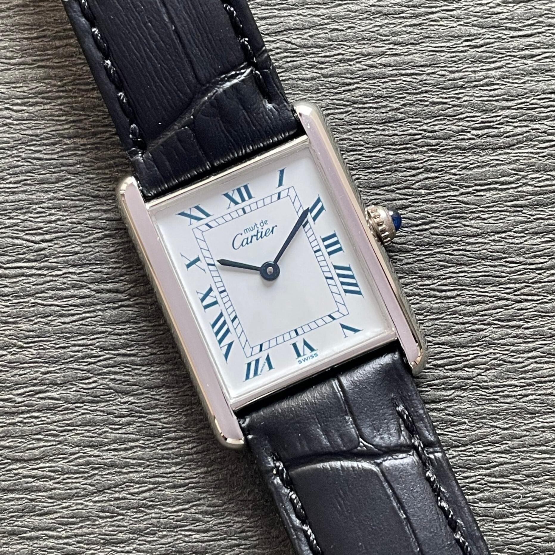 [Cartier] Mast Tank LM Silver QZ